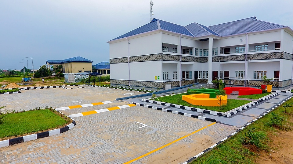 Aerial view of the Information and Communication Technology (ICT) Centre donated by the NNPC, SNEPCo and their co-venturers to the Federal University of Petroleum Resources, Effurun, (FUPRE) in Delta State.