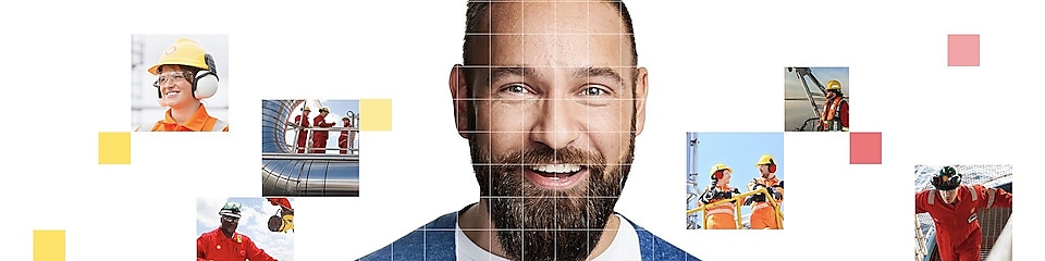 man in beard smiling