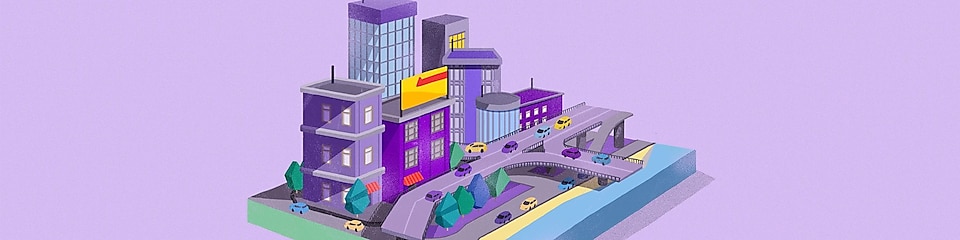 Animation of US city