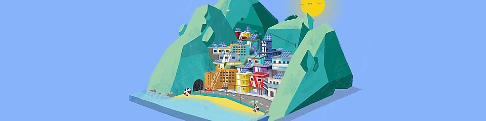 Animation of Brazil city