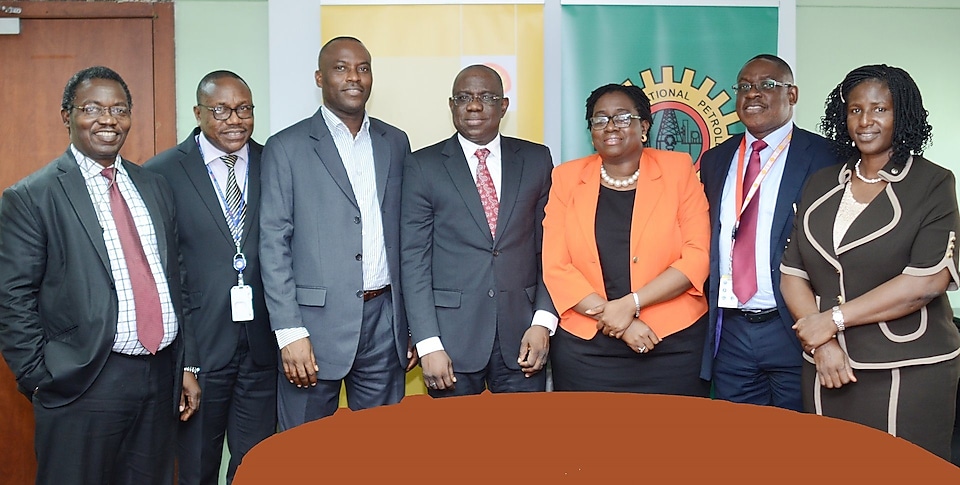  Managing Director, Bayo Ojulari; Communications Manager, Sola Abulu; Business Relations Manager, Alan Udi; and Tranformation Manager, Toun Mustapha, at a press conference on the just completed Turnaround Maintenance of the Bonga deep-water asset helod in Lagos... on Tuesday