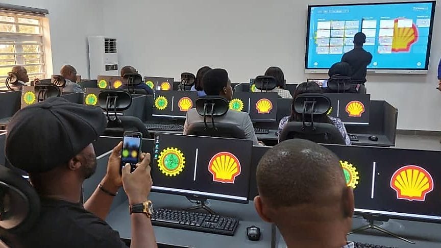 Inside one of the lecture halls of the 100-seater ICT Centre, Federal University of Petroleum Resources, Effurum. The Centre, opened on Wednesday 20 April 2022, was built and equipped by NNPC, SNEPCo and their co-venture partners.
